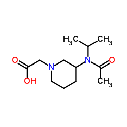 {3-[Acetyl(isopropyl)amino]-1-piperidinyl}acetic acid结构式