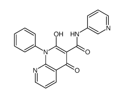1,2-Dihydro-4-hydroxy-2-oxo-1-phenyl-N-3-pyridinyl-1,8-naphthyridine-3-carboxamide结构式