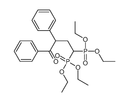 4,4-bis(diethoxyphosphoryl)-1,2-diphenylbutan-1-one结构式