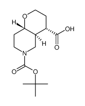 Rel-(4S,4aS,8aS)-6-(tert-butoxycarbonyl)octahydro-2H-pyrano[3,2-c]pyridine-4-carboxylic acid结构式