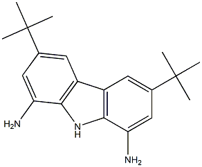 3,6-di-tert-butyl-9H-carbazole-1,8-diamine结构式