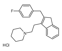 1-[2-[2-[(4-fluorophenyl)methyl]-3H-inden-1-yl]ethyl]piperidine,hydrochloride Structure