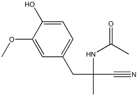 (-)-N-(1-cyano-1-vanillylethyl)acetamide结构式