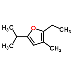 Furan, 2-ethyl-3-methyl-5-(1-methylethyl)- (9CI) Structure