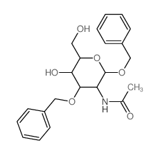 b-D-Glucopyranoside, phenylmethyl2-(acetylamino)-2-deoxy-3-O-(phenylmethyl)- Structure