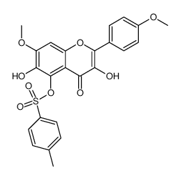 3,6-dihydroxy-7-methoxy-2-(4-methoxyphenyl)-4-oxo-4H-chromen-5-yl 4-methylbenzenesulfonate结构式
