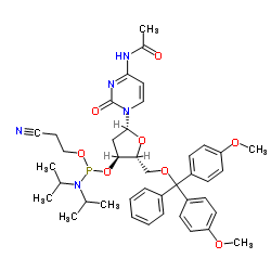 5'-O-DMT-N4-Acetyl-2'-deoxycytidine 3'-CE phosphoramidite structure