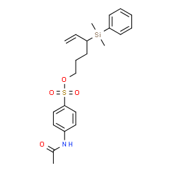 4'-dimethylphenylsilyl-1'-hexen-6'-yl 4-(acetylamino)benzenesulfonate结构式