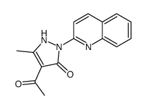 4-acetyl-5-methyl-2-quinolin-2-yl-1H-pyrazol-3-one结构式