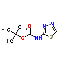 Carbamic acid, 1,3,4-thiadiazol-2-yl-, 1,1-dimethylethyl ester (9CI) Structure