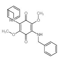 2,5-Cyclohexadiene-1,4-dione,2,5-dimethoxy-3,6-bis[(phenylmethyl)amino]- structure