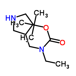 2-Methyl-2-propanyl ethyl(3-pyrrolidinylmethyl)carbamate结构式