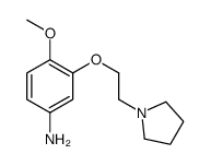 4-methoxy-3-(2-pyrrolidin-1-ylethoxy)aniline Structure
