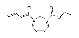 ethyl 6-((Z)-1-chloro-2-formylvinyl)-1,3,5-cycloheptatriene-1-carboxylate结构式