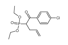 diethyl (1-(4-chlorophenyl)-1-oxopent-4-en-2-yl)phosphonate结构式