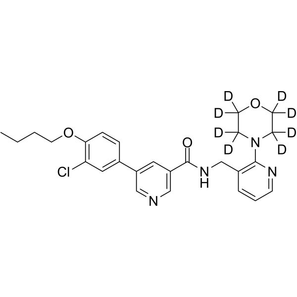 5-(4-Butoxy-3-chlorophenyl)-N-[[2-(4-morpholinyl-d8)-3-pyridinyl]methyl]-3-pyridinecarboxamide picture