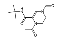 1-Acetyl-4-formyl-1,4,5,6-tetrahydropyrazine-2-carboxylic acid tert-butylamide Structure