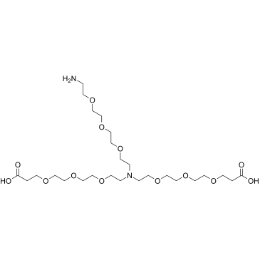 N-(Amino-PEG3)-N-bis(PEG3-acid)结构式