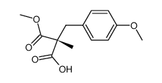 (R)-3-methoxy-2-(4-methoxybenzyl)-2-methyl-3-oxopropanoic acid结构式
