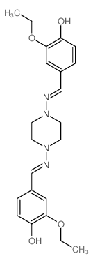2-ethoxy-4-[[[4-[(3-ethoxy-4-oxo-1-cyclohexa-2,5-dienylidene)methylamino]piperazin-1-yl]amino]methylidene]cyclohexa-2,5-dien-1-one Structure