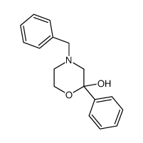 4-benzyl-2-phenyl-morpholin-2-ol结构式