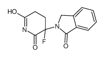 3-fluoro-3-(3-oxo-1H-isoindol-2-yl)piperidine-2,6-dione结构式