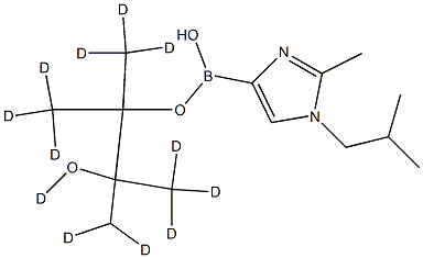 [1-(iso-Butyl)-2-methyl-d12]-imidazole-4-boronic acid pinacol ester结构式