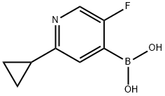 5-Fluoro-2-(cyclopropyl)pyridine-4-boronic acid结构式