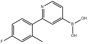 2-(4-Fluoro-2-methylphenyl)pyridine-4-boronic acid Structure