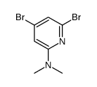 4,6-dibromo-N,N-dimethylpyridin-2-amine structure