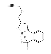 5-[(2-Propynyloxy)methyl]-3-[2-(trifluoromethyl)phenyl]-2-oxazolidinone Structure