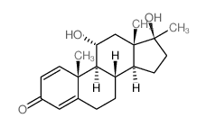 Androsta-1,4-dien-3-one,11,17-dihydroxy-17-methyl-, (11a,17b)-结构式