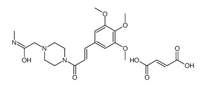 (Z)-but-2-enedioic acid,N-methyl-2-[4-[(E)-3-(3,4,5-trimethoxyphenyl)prop-2-enoyl]piperazin-1-yl]acetamide结构式