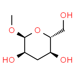 Methyl 3-deoxy-α-D-glucopyranoside结构式