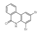 6(5H)-Phenanthridinone,2,4-dibromo- structure