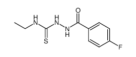 N-ethyl-2-(4-fluorobenzoyl)hydrazine-1-carbothioamide结构式