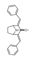 (2E,4E)-2,4-dibenzylidene-8-methyl-8-aza-bicyclo[3.2.1]octan-3-one Structure