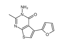 3-amino-5-(furan-2-yl)-2-methylthieno[2,3-d]pyrimidin-4-one结构式
