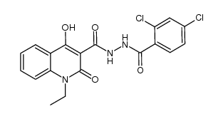 N'-(2,4-dichlorobenzoyl)-1-ethyl-4-hydroxy-2-oxo-1,2-dihydroquinoline-3-carbohydrazide Structure