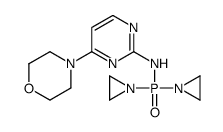 N-[bis(aziridin-1-yl)phosphoryl]-4-morpholin-4-ylpyrimidin-2-amine结构式