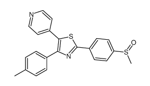 4-(4-methylphenyl)-2-(4-methylsulfinylphenyl)-5-pyridin-4-yl-1,3-thiazole Structure