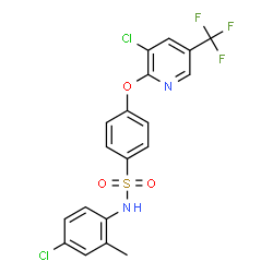 N-(4-CHLORO-2-METHYLPHENYL)-4-([3-CHLORO-5-(TRIFLUOROMETHYL)-2-PYRIDINYL]OXY)BENZENESULFONAMIDE结构式