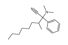 2-(dimethylamino)-3-methyl-2-phenylnonanenitrile结构式