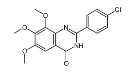 4(1H)-Quinazolinone,2-(4-chlorophenyl)-6,7,8-trimethoxy- (9CI) Structure