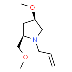 Pyrrolidine, 4-methoxy-2-(methoxymethyl)-1-(2-propenyl)-, (2R,4R)-rel- (9CI) picture