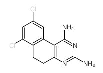 Benzo[f]quinazoline, 1,3-diamino-7,9-dichloro-5,6-dihydro- structure