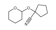 Cyclopentanecarbonitrile, 1-[(tetrahydro-2H-pyran-2-yl)oxy]- (9CI) Structure