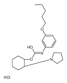 [(1R,2R)-2-pyrrolidin-1-ium-1-ylcyclohexyl] N-(3-pentoxyphenyl)carbamate,chloride Structure