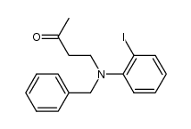 4-[N-benzyl-N-(2-iodophenyl)amino]-2-butanone Structure