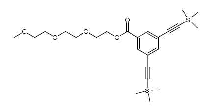 2-[2-(2-methoxyethoxy)ethoxy]ethyl 3,5-bis[2-(1,1,1-trimethylsilyl)-1-ethynyl]benzoate结构式